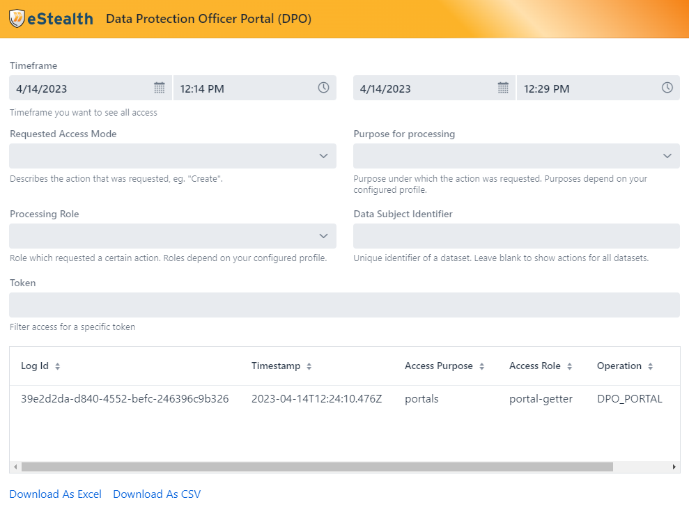 Audit Log